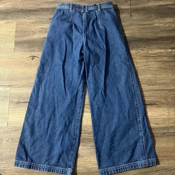 Urban Outfitters BDG Blue Jeans Women's Size 25 Wide High Rise Wide Leg - Picture 4 of 5